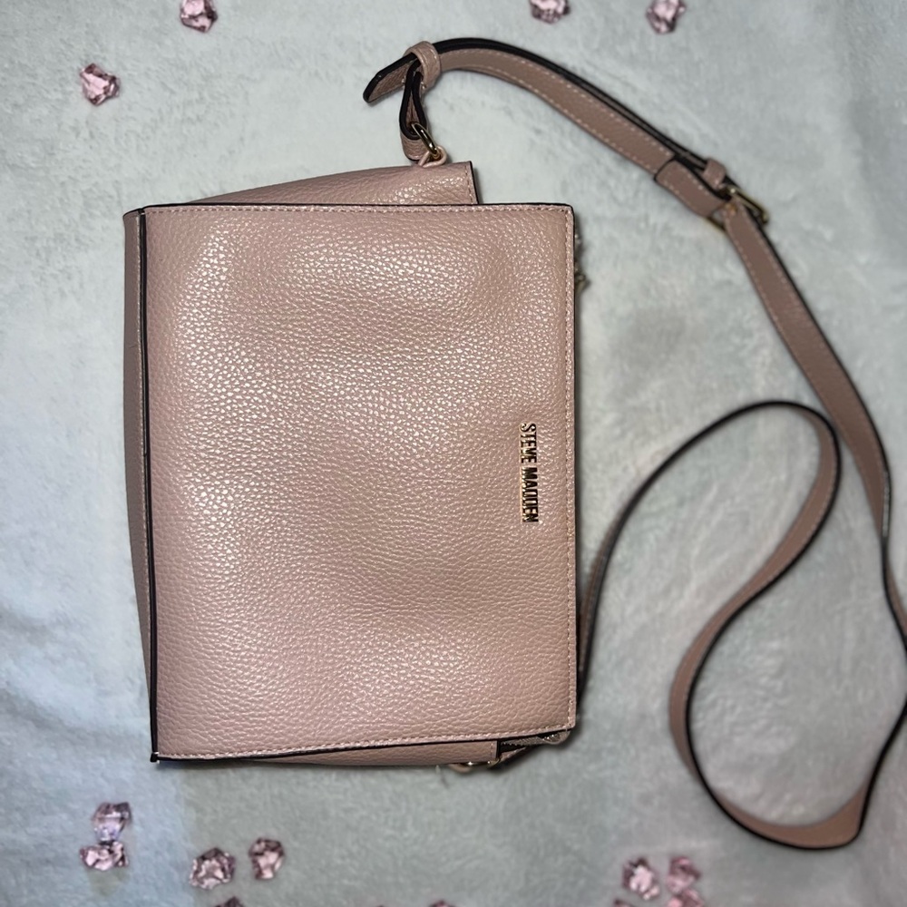 Steve Madden Pink Pebbled Crossbody Bag